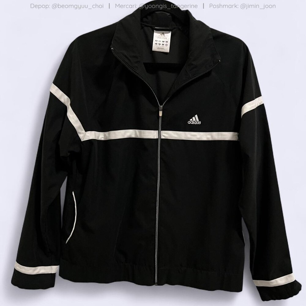 Lightweight black adidas track jacket
